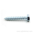 DIN571 grade4.8 Blue and white zinc wood screws